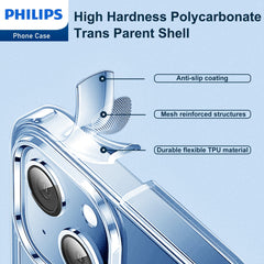 Philips for iPhone 14 Case Clear, Supports Magnetic Wireless Charging, Non-Yellowing Shockproof Phone Bumper Cover【100 Times Drop Test】【Compatible with MagSafe】 DLK6106T Philips for iPhone 14 Case Clear, Supports Magnetic Wireless Charging, Non-Yellowing Shockproof Phone Bumper Cover【100 Times Drop Test】【Compatible with MagSafe】 DLK6106T