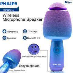 Philips Wireless Bluetooth Microphone for Karaoke with Speaker (DLM9318C) Philips Wireless Bluetooth Microphone for Karaoke with Speaker (DLM9318C)