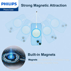 Philips for iPhone 14 Case Clear, Supports Magnetic Wireless Charging, Non-Yellowing Shockproof Phone Bumper Cover【100 Times Drop Test】【Compatible with MagSafe】 DLK6106T Philips for iPhone 14 Case Clear, Supports Magnetic Wireless Charging, Non-Yellowing Shockproof Phone Bumper Cover【100 Times Drop Test】【Compatible with MagSafe】 DLK6106T