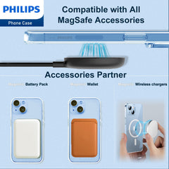 Philips for iPhone 14 Case Clear, Supports Magnetic Wireless Charging, Non-Yellowing Shockproof Phone Bumper Cover【100 Times Drop Test】【Compatible with MagSafe】 DLK6106T Philips for iPhone 14 Case Clear, Supports Magnetic Wireless Charging, Non-Yellowing Shockproof Phone Bumper Cover【100 Times Drop Test】【Compatible with MagSafe】 DLK6106T