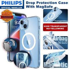 Philips for iPhone 14 Plus Case Clear, Supports Magnetic Wireless Charging, Non-Yellowing Shockproof Phone Bumper Cover【100 Times Drop Test】【Compatible with MagSafe】 DLK6108T Philips for iPhone 14 Plus Case Clear, Supports Magnetic Wireless Charging, Non-Yellowing Shockproof Phone Bumper Cover【100 Times Drop Test】【Compatible with MagSafe】 DLK6108T
