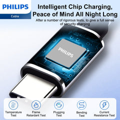PHILIPS USB Type C Cable, USB-A to USB-C Black Braided Fast Charging Cable, Compatible with iPad Pro, iPhone 15, MacBook, Samsung Galaxy, Google Pixel (125cm USB-A to Type-C Cable) DLC4572A PHILIPS USB Type C Cable, USB-A to USB-C Black Braided Fast Charging Cable, Compatible with iPad Pro, iPhone 15, MacBook, Samsung Galaxy, Google Pixel (125cm USB-A to Type-C Cable) DLC4572A