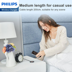 Philips Magnetic Wireless Charger Magsafe, 2m Type C Qi 15W Fast Charging wireless Charging Station Mag Wall Charger Pad for iPhone 14/13/12/AirPods Pro 2 Phone Black DLK3538Q Philips Magnetic Wireless Charger Magsafe, 2m Type C Qi 15W Fast Charging wireless Charging Station Mag Wall Charger Pad for iPhone 14/13/12/AirPods Pro 2 Phone Black DLK3538Q