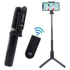 Philips Flexible Tripod Holder Stand Selfie Stick with Bluetooth Remote For iPhone DLK3617N Philips Flexible Tripod Holder Stand Selfie Stick with Bluetooth Remote For iPhone DLK3617N