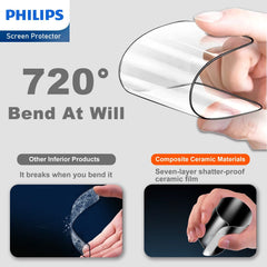 Philips HD Ceramic Screen Protector Film for iPhone 15 Plus, TPU Flexible Clear Explosion-proof Nano Coated Filter Anti-Oil Anti-Shatter Anti-Fingerprint Full Coverage Hardness 9H DLK7108 Philips HD Ceramic Screen Protector Film for iPhone 15 Plus, TPU Flexible Clear Explosion-proof Nano Coated Filter Anti-Oil Anti-Shatter Anti-Fingerprint Full Coverage Hardness 9H DLK7108