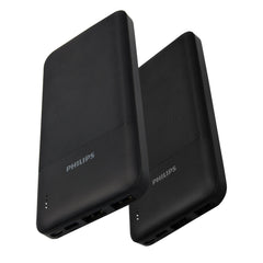 Philips Mobile Battery Power Bank 10,000mAh High capacity Lightweight 2 USB ports for simultaneous charging of 2 devices Phone charger iPhone iPad Android Various compatible DLP1811 Philips Mobile Battery Power Bank 10,000mAh High capacity Lightweight 2 USB ports for simultaneous charging of 2 devices Phone charger iPhone iPad Android Various compatible DLP1811