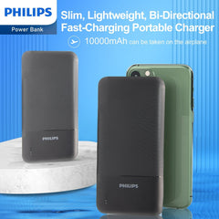 Philips Mobile Battery Power Bank 10,000mAh High capacity Lightweight 2 USB ports for simultaneous charging of 2 devices Phone charger iPhone iPad Android Various compatible DLP1811 Philips Mobile Battery Power Bank 10,000mAh High capacity Lightweight 2 USB ports for simultaneous charging of 2 devices Phone charger iPhone iPad Android Various compatible DLP1811