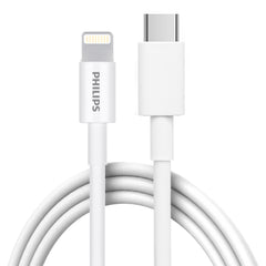 Philips Accessories USB-C to Lightning Charging Cable 1.25m. (White) DLC4576L Philips Accessories USB-C to Lightning Charging Cable 1.25m. (White) DLC4576L