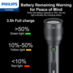 Philips Rechargeable LED Flashlights High Lumens, 1000 Lumens Bright Powerful Tactical Handheld Flash Light, 5 Modes IPX5 Waterproof Flash Lights for Camping, Emergency, Hiking, Black SFL3602R Philips Rechargeable LED Flashlights High Lumens, 1000 Lumens Bright Powerful Tactical Handheld Flash Light, 5 Modes IPX5 Waterproof Flash Lights for Camping, Emergency, Hiking, Black SFL3602R