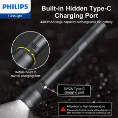Philips Rechargeable LED Flashlights High Lumens, 1000 Lumens Bright Powerful Tactical Handheld Flash Light, 5 Modes IPX5 Waterproof Flash Lights for Camping, Emergency, Hiking, Black SFL3602R Philips Rechargeable LED Flashlights High Lumens, 1000 Lumens Bright Powerful Tactical Handheld Flash Light, 5 Modes IPX5 Waterproof Flash Lights for Camping, Emergency, Hiking, Black SFL3602R