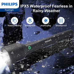 Philips Rechargeable LED Flashlights High Lumens, 1000 Lumens Bright Powerful Tactical Handheld Flash Light, 5 Modes IPX5 Waterproof Flash Lights for Camping, Emergency, Hiking, Black SFL3602R Philips Rechargeable LED Flashlights High Lumens, 1000 Lumens Bright Powerful Tactical Handheld Flash Light, 5 Modes IPX5 Waterproof Flash Lights for Camping, Emergency, Hiking, Black SFL3602R