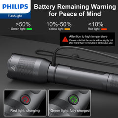 Philips Rechargeable LED Flashlights High Lumens, 1200 Lumens Bright Powerful Tactical Handheld Flash Light, 5 Modes IPX5 Waterproof Flash Lights for Camping, Emergency, Hiking, Black SFL5805R Philips Rechargeable LED Flashlights High Lumens, 1200 Lumens Bright Powerful Tactical Handheld Flash Light, 5 Modes IPX5 Waterproof Flash Lights for Camping, Emergency, Hiking, Black SFL5805R