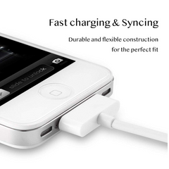 USB Data Charger Cable for Apple iPhone 4S 4 3GS iPod Touch iPad 2 3 Sync Cord (White) USB Data Charger Cable for Apple iPhone 4S 4 3GS iPod Touch iPad 2 3 Sync Cord (White)