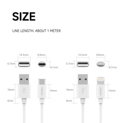 Nokia Essential Charging Cable E8101 Combo - MFI Lightning & Type-C