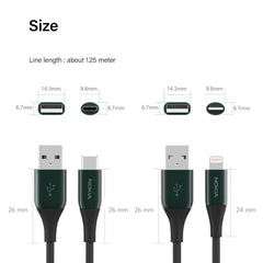 Nokia Pro Cable P8201 Combo (Green) - Lightning & Type-C