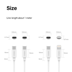 Nokia Essential Charging Cable E8100 Combo (1m) - MFI Lightning & Type-C