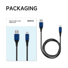 Nokia Pro Cable P8201A (Blue) - 2m - USB-A to USB-C