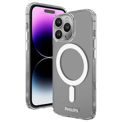 Philips for iPhone 14 Pro Max Case Clear, Supports Magnetic Wireless Charging, Non-Yellowing Shockproof Phone Bumper Cover【100 Times Drop Test】【Compatible with MagSafe】 DLK6109T