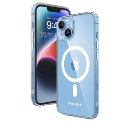 Philips for iPhone 14 Case Clear, Supports Magnetic Wireless Charging, Non-Yellowing Shockproof Phone Bumper Cover【100 Times Drop Test】【Compatible with MagSafe】 DLK6106T