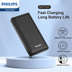 Philips 20000mAh Ultra Large Capacity Quick Charge Portable Power Bank DLP7721C