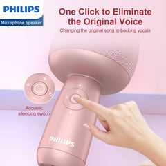 Philips Wireless Bluetooth Microphone For Karaoke / Speaker Handheld Mic Blue DLM9318CP