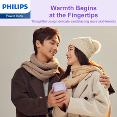 Philips Rechargeable Hand Warmer Ultra-Lightweight 2-Stage Temperature Control/4-Hour Continuous Heat Generation Electronic Hand Warmer 2-in-1 Mobile Battery 5200 mAh Electric Hand Warmer USB Itiro Portable Convenient USB Purple DLP2136VP