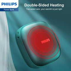 Philips Rechargeable Hand Warmer Ultra-Lightweight 2-Stage Temperature Control/4-Hour Continuous Heat Generation Electronic Hand Warmer 2-in-1 Mobile Battery 5200 mAh Electric Hand Warmer USB Itiro Portable Convenient USB Green DLP2136VG