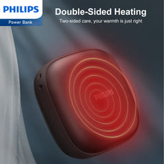 Philips Rechargeable Hand Warmer Ultra-Lightweight 2-Stage Temperature Control/4-Hour Continuous Heat Generation Electronic Hand Warmer 2-in-1 Mobile Battery 5200 mAh Electric Hand Warmer USB Itiro Portable Convenient USB Black DLP2136VB