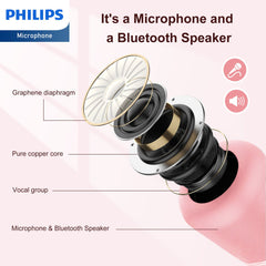 Philips Wireless Bluetooth Microphone for Karaoke with Speaker (DLM9317C)