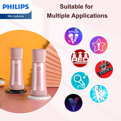 Philips Wireless Bluetooth Microphone for Karaoke with Speaker (DLM9317C)