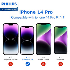 Philips Blue Light Filtering Tempered Glass Screen Protector for iPhone 14 Pro (DLK1305)