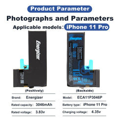 Energizer for iPhone 11 Pro 3046mAh High Capacity Battery Replacement A2160 etc.with Battery Installation Toolkit