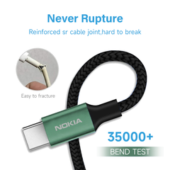 Nokia Pro Cable P8200A (Green) - USB-A to USB-C