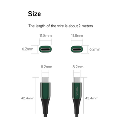 Nokia Pro Cable P8201C (Green) - 2m - USB-C to USB-C