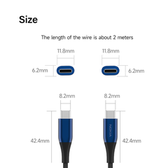 Nokia Pro Cable P8201C (Blue) - 2m - USB-C to USB-C