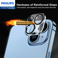 Philips Camera Lens Protector for iPhone 15/15 Plus, HD 360 Degrees Protection Tempered Glass Explosion-proof Screen Protector, Case Friendly No-Bubble HD Clear Camera Lens Screen Protector Anti-Scratch Anti-Fingerprint DLK5206