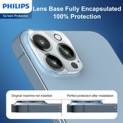 Philips Camera Lens Protector for iPhone 15 Pro/15 Pro Max, HD 360 Degree Protection Tempered Glass Explosion-proof Screen Protector, Case Friendly No-Bubble HD Clear Camera Lens Screen Protector Anti-Scratch Anti-Fingerprint DLK5207