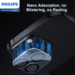 Philips Camera Lens Protector for iPhone 15 Pro/15 Pro Max, HD 360 Degree Protection Tempered Glass Explosion-proof Screen Protector, Case Friendly No-Bubble HD Clear Camera Lens Screen Protector Anti-Scratch Anti-Fingerprint DLK5207