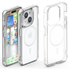 Philips Magnetic Case for iPhone 15, Anti-Scratch Ultra Crystal Clear Back Case with MagSafe, Shockproof Hard PC Back & Soft TPU, Non-Yellowing Full Bumper Protective Protection Phone Cover Case DLK6116TS