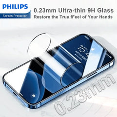 Philips HD Ceramic Screen Protector Film for iPhone 14 Plus/iPhone 13 Pro Max, Nano Coated Hydrogel Screen Protector HD Clear Explosion-Proof Film Anti-Oil Anti-Fingerprint Full Coverage Hardness 9H DLK7103