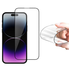 Philips HD Ceramic Screen Protector Film for iPhone 14 Pro, Nano Coated Hydrogel Screen Protector HD Clear Explosion-Proof Film, Anti-Oil Anti-Fingerprint Full Coverage Hardness 9H Anti-Shatter DLK7105