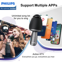 Philips Wireless Bluetooth Microphone For Karaoke / Speaker Handheld Mic Blue DLM9318CB