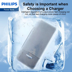 Philips Mobile Battery Power Bank 10,000mAh High capacity Lightweight 2 USB ports for simultaneous charging of 2 devices Phone charger iPhone iPad Android Various compatible DLP1811