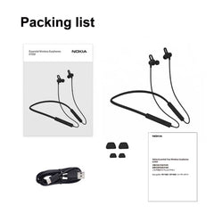 Nokia Essential E1502 Neckband Type Magnetic Wireless Sports Bluetooth 5.3 Neck Earphone , Black