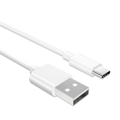 USB Type-C Fast Charger Data Sync Cord USB-A to USB-C Cable (White)