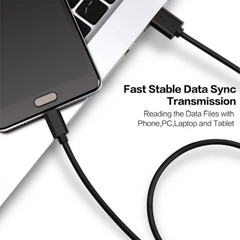 USB Type-C Fast Charger Data Sync Cord USB-A to USB-C Cable (White)