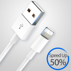 Lightning to USB Power Data Transfer Charging Cable for iPhone iPad iPod (White)