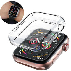 For Apple Watch Series 7 45mm Clear Full Body TPU Screen Protector Cover Case