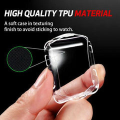 For Apple Watch Series 7 45mm Clear Full Body TPU Screen Protector Cover Case