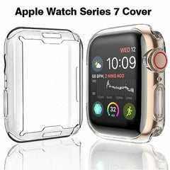 For Apple Watch Series 7 45mm Clear Full Body TPU Screen Protector Cover Case